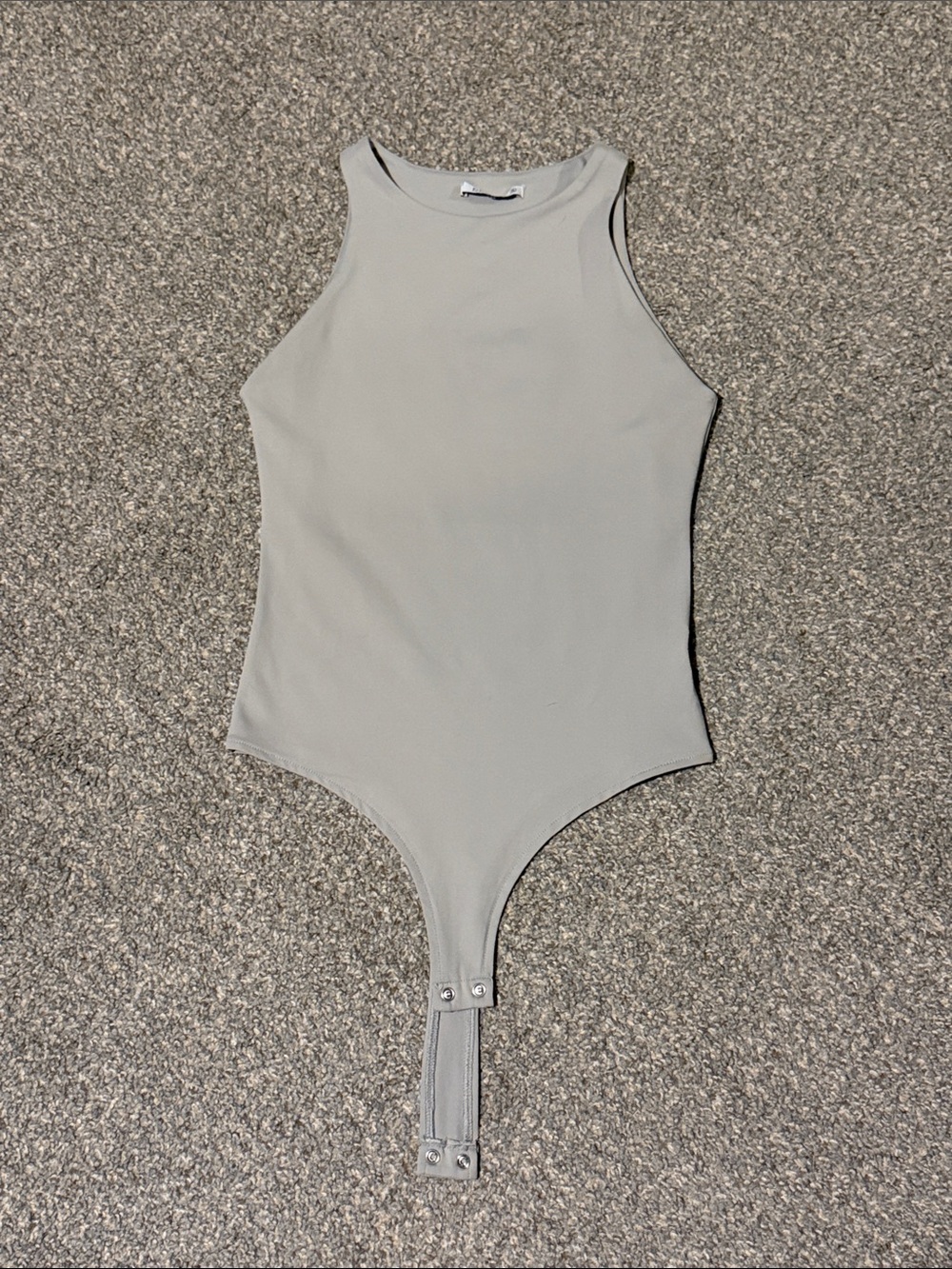 ReoRia Women's High Neck Bodysuit in Light Gray